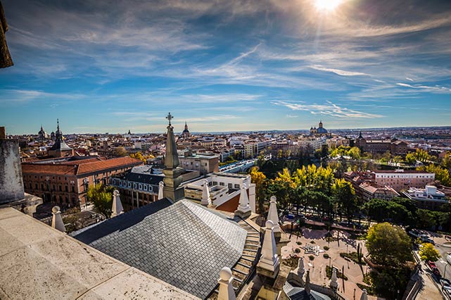 Sicht auf Madrid von oben